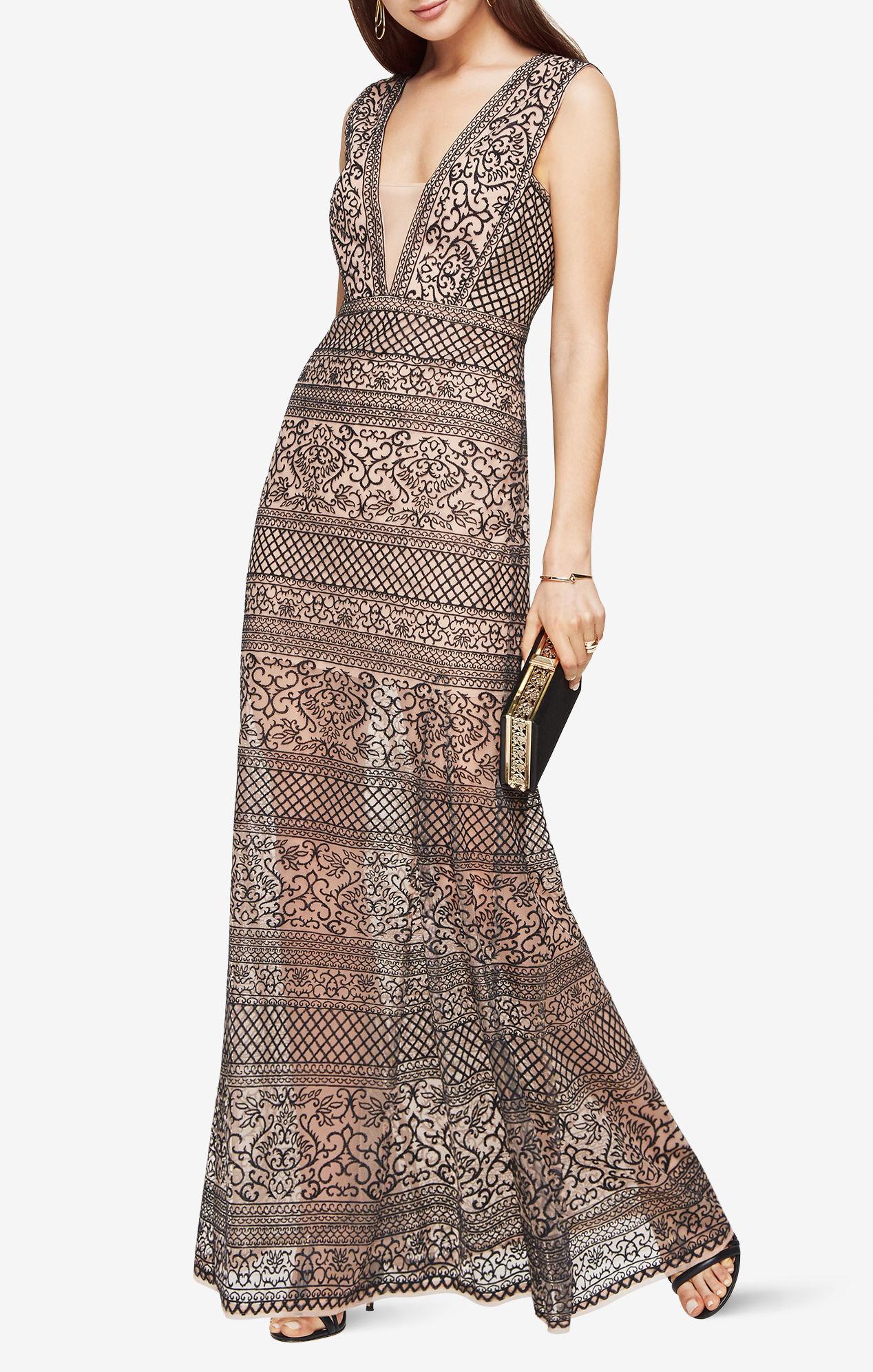 Bcbgmaxazria Aurora Embroidered Tulle Gown | Lyst